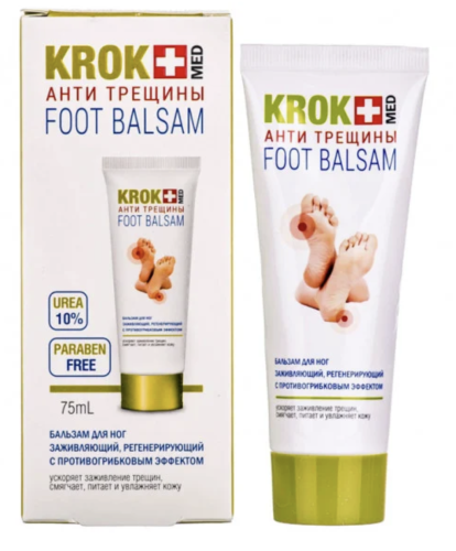 KrokMed Balsam na Pękające Pięty – Mocznik, Drzewo Herbaciane, Rokitnik 75 ml.png