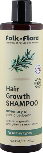 Szampon na porost włosów "Rozmaryn" Cienkie Włosy Objętość Folk&Flora 400ml