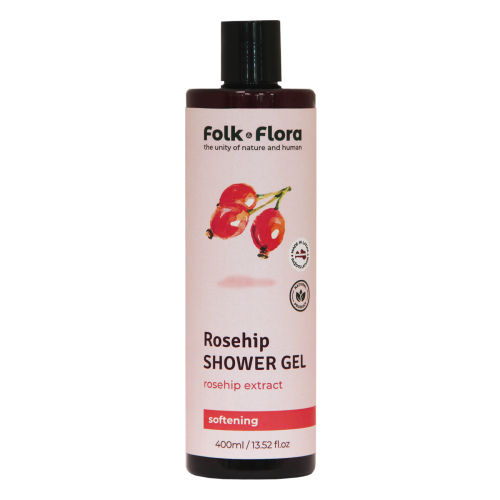 Zmiękczający żel pod prysznic "Dzika róża" Folk&Flora 400ml