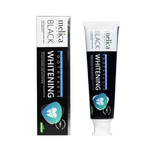 Czarna pasta do zębów z węglem bez fluoru Melica Organic 100 ml