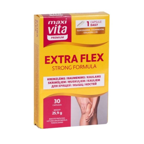 EXTRA FLEX Kolagen Chondroityna Glukozamina D3 Wit. C MaxiVita 30 kaps.jpg