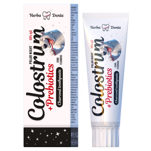 Pasta wybielająca do zębów bez fluoru COLOSTRUM YOGURTENE Noc Polarna 100g 