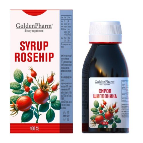 Syrop z Dzikiej Róży 100 ml – Ekstrakt Rosa Canina , Naturalne Źródło Wit. C.