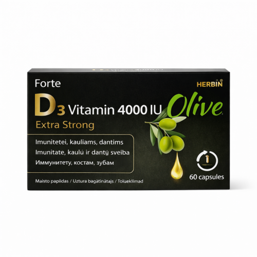 Witamina D3 4000 IU – Odporność, Kości, Oliwa Extra Virgin 60 kapsułek
