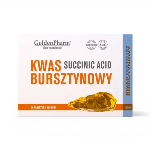 Kwas Bursztynowy MEGA DAWKA - Metabolizm, Odporność - 150 mg 50 tab.