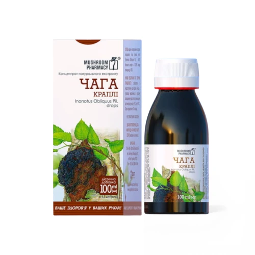 Czaga Koncentrat w Płynie Huba Brzozowa Inonotus obliquus 100 ml.png