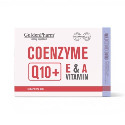 Koenzym Q10 Ubichinon Retinol Witamina E Golden Pharm 30 kapsułek 750 mg