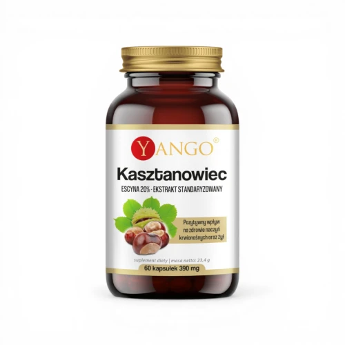 Kasztanowiec - ekstrakt - 20% escyny - 60 kaps.