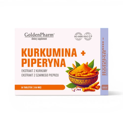 Kurkumina Piperyna Mocne Spalanie Golden Pharm 30 tab.