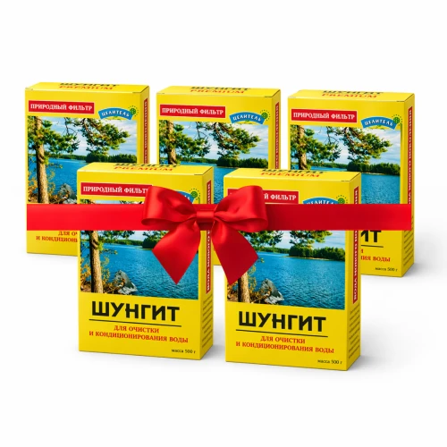 Zestaw 5 sztuk - Szungit z Karelii oryginalnego filtra - aktywatora wody 500g