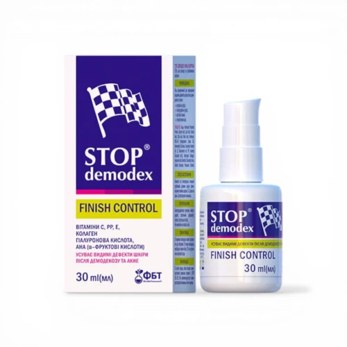 Żel do twarzy Finish Control  STOP DEMODEX  Demodekoza Nużyca Trądzik 30ml