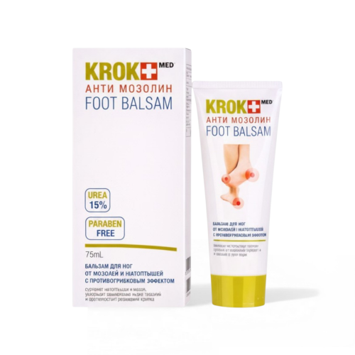 KrokMed Antimozolin Balsam na Modzele i Odciski – Mocznik 15%, Kwas Mlekowy 75 ml.png