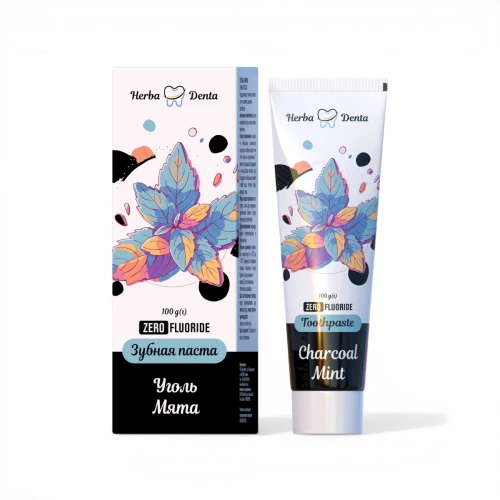 Pasta do zębów bez fluoru Wybielająca Węgiel aktywny Mięta Herba Denta 100g