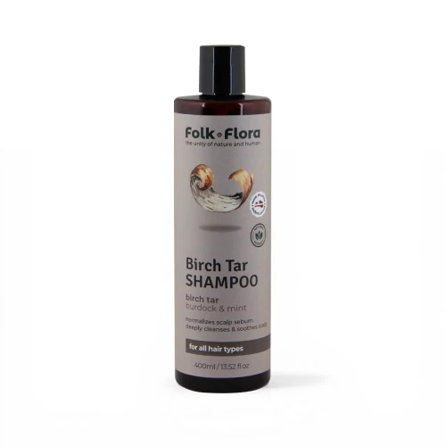 Szampon przeciwłupieżowy skóra wrażliwa Dziegieć Brzozowy Folk&Flora 400ml 