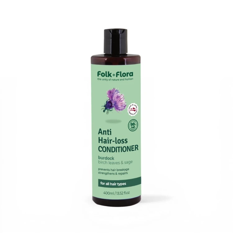 Odżywka wzmacniająca przeciw wypadaniu włosów _Łopian_ Folk&amp;Flora 400ml.png