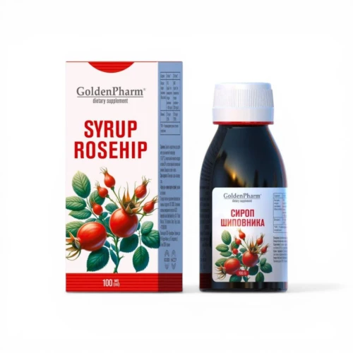 Syrop z Dzikiej Róży 100 ml – Ekstrakt Rosa Canina , Naturalne Źródło Wit. C.