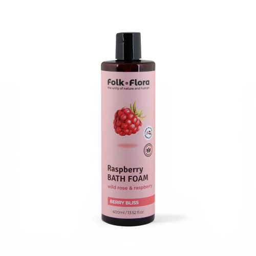 Malinowa rozkosz pianka do kąpieli _Malina_ Folk&amp;Flora 400ml.png