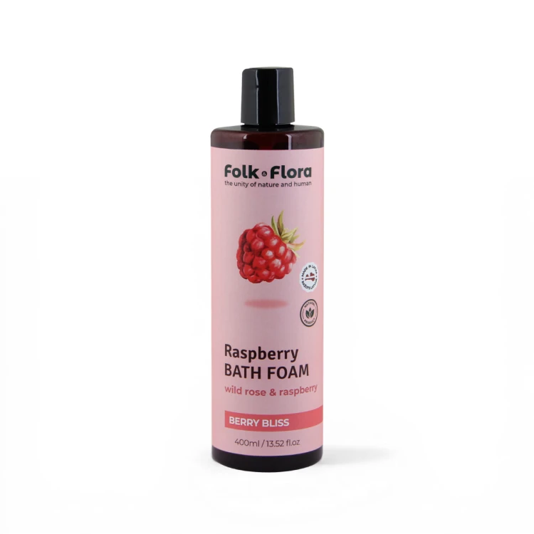 Malinowa rozkosz pianka do kąpieli _Malina_ Folk&amp;Flora 400ml.png