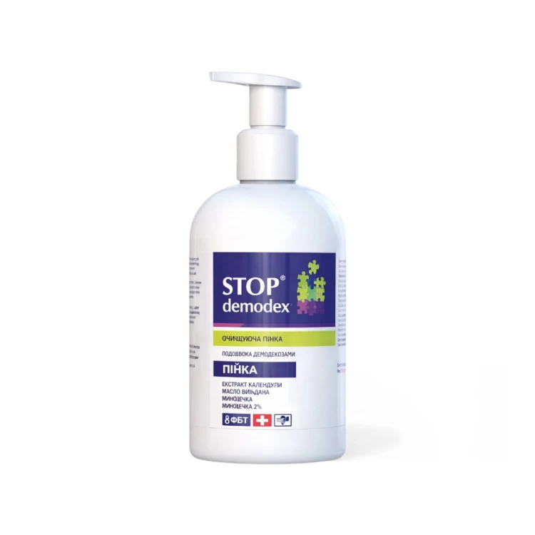 STOP DEMODEX Mydło do twarzy i ciała Nużyca Demodekoza Trądzik 270ml.png