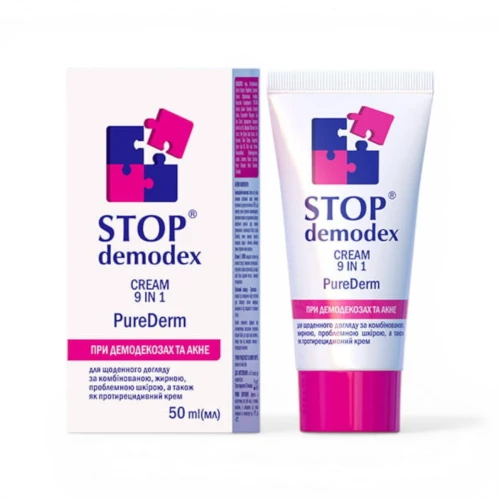 Krem do twarzy 9w1 Pure Derm STOP DEMODEX Demodekoza Nużyca Trądzik 50ml.png