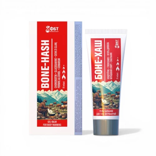 Bone Hasz Żel-Balsam Rozgrzewający na Mięśnie i Stawy – Diabelski Pazur, Glukozamina, Chondroityna 75 ml