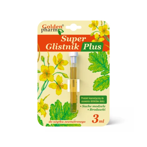 Płyn Super Glistnik Plus Jaskółcze Ziele na Modzele Kurzajki Brodawki 3ml 