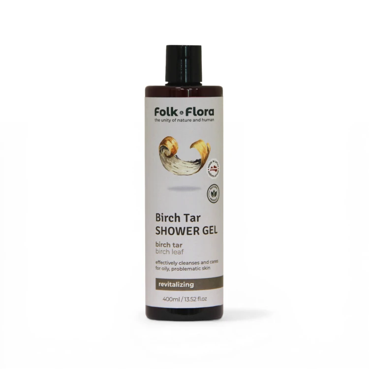 Rewitalizujący żel pod prysznic _Dziegieć brzozowy_ Folk&amp;Flora 400ml.png