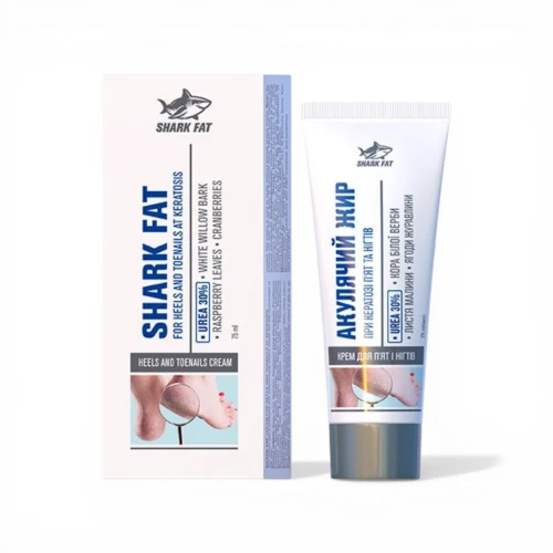 Krem na Rogowacenie Pięt i Paznokci – Tłuszcz Rekina, Mocznik 30% 75 ml