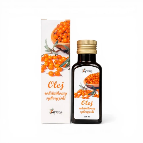 Olej rokitnikowy 100% z rokitnika syberyjskiego Aram Natura 100ml.