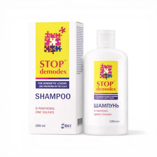 STOP DEMODEX Szampon do włosów Nużyca Demodekoza Łupież 100ml