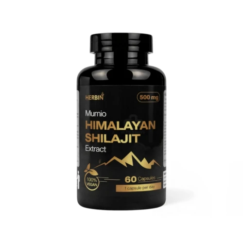 Mumio Himalajskie Żywe Shilajit Gold Herbin 60 kapsułek