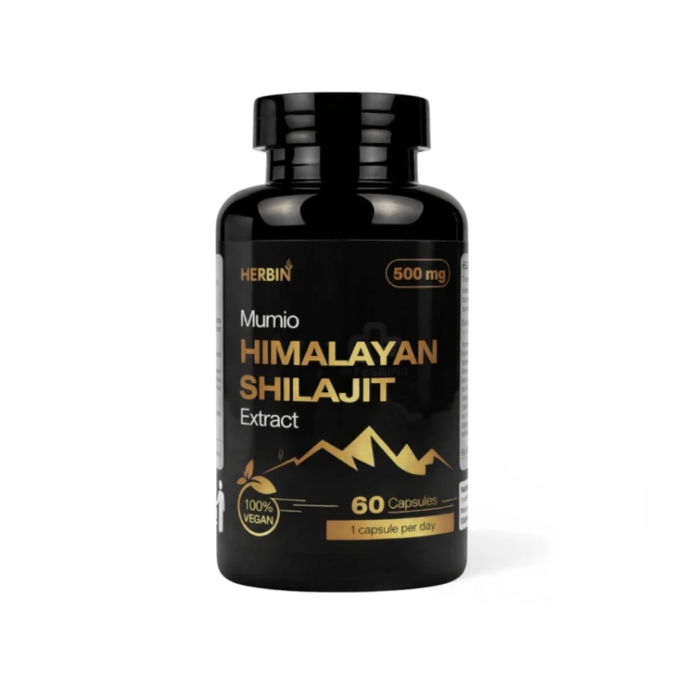 Mumio Himalajskie Żywe Shilajit Gold Herbin 60 kapsułek (1).png