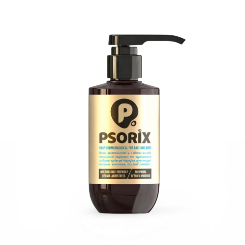 Psorix Mydło Dermatologiczne Łuszczyca Atopowe Zapalenie Skóry 300 ml.png