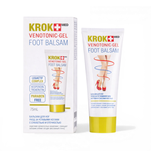 KrokMed Balsam na Zmęczone i Ciężkie Nogi – Obrzęki, Trokserutyna, Ruszczyk 75 ml.png