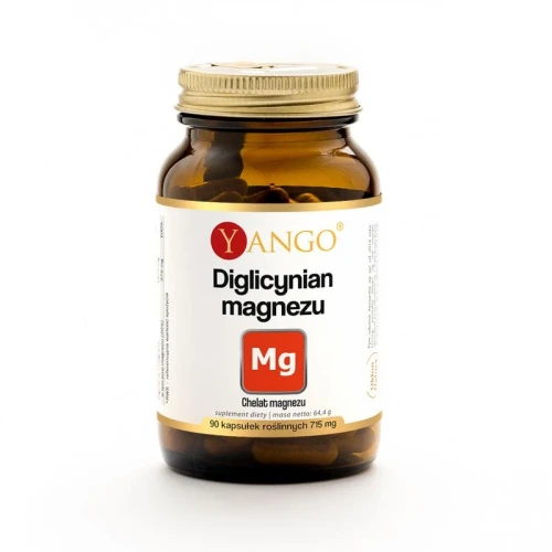 Diglicynian Magnezu 375 mg – Magnez na Stres i Skurcze Mięśni 90 kapsułek-Yango.webp