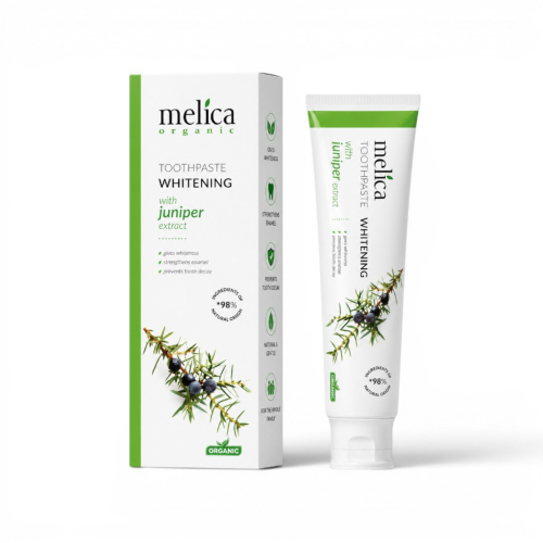 Pasta do zębów bez fluoru wybielająca z jałowcem Melica Organic 100 ml.png