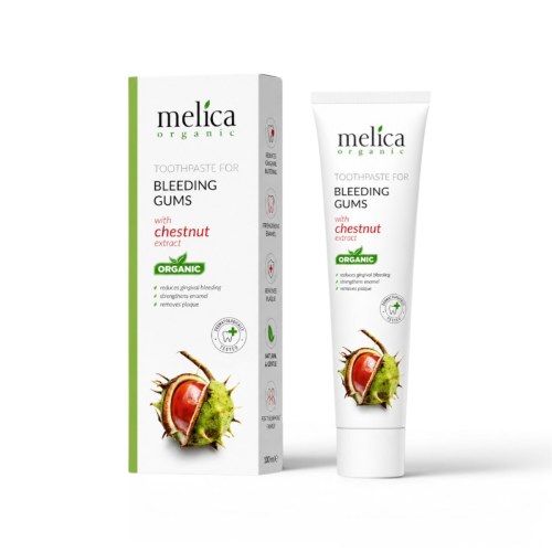 Pasta do zębów bez fluoru na krwawiące dziąsła kasztanowiec Melica Organic 100 ml.png
