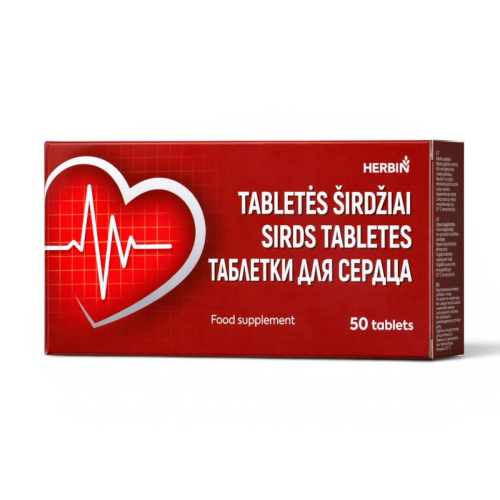 Tabletki dla serca Roślinna Formuła Głóg Waleriana Mięta 50 tab. HERBIN.png