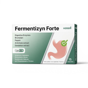 Fermentizyn Forte Enzymy roślinne Karczoch Trawienie Wątroba Herbin 15 kap.png