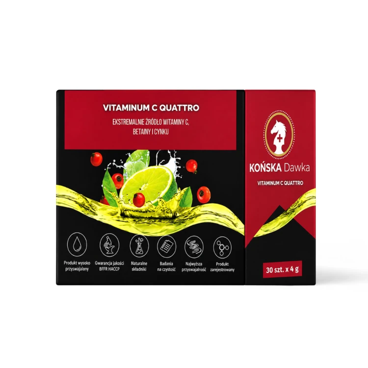 Witamina C Quattro Końska Dawka 30 saszetek x 4g.png