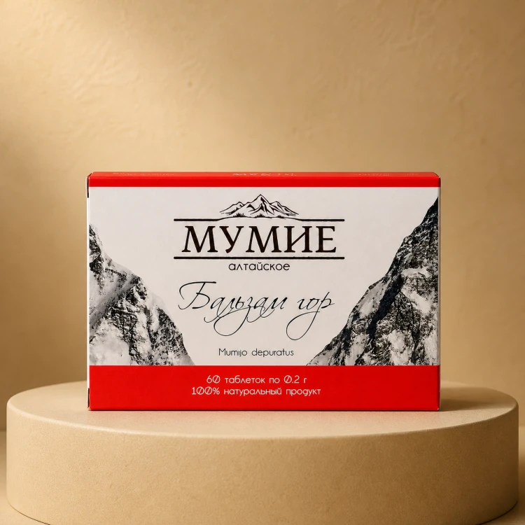 Mumio Oczyszczone Shilajit Ałtajskie Balsam Gór 60 tabletek 0,2 g.png
