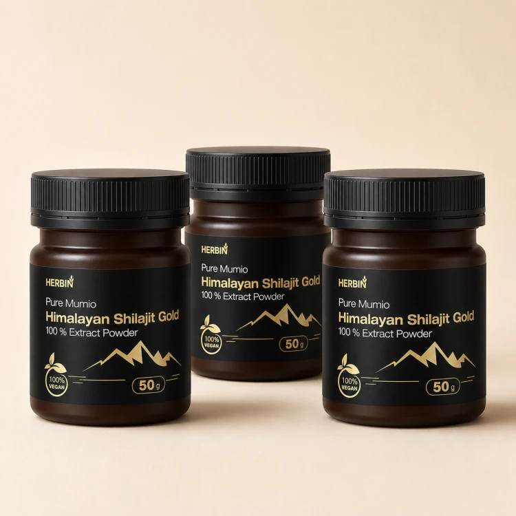 Mumio Himalajskie Żywe Shilajit Gold Proszek Herbin 50g.png