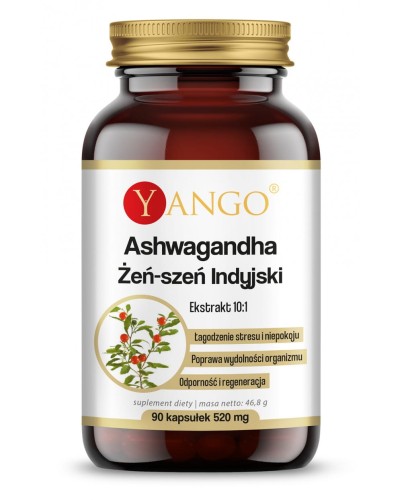 Ashwagandha - ekstrakt 10:1 - zdrowe serce i głowa - 90 kaps.-Yango.jpg