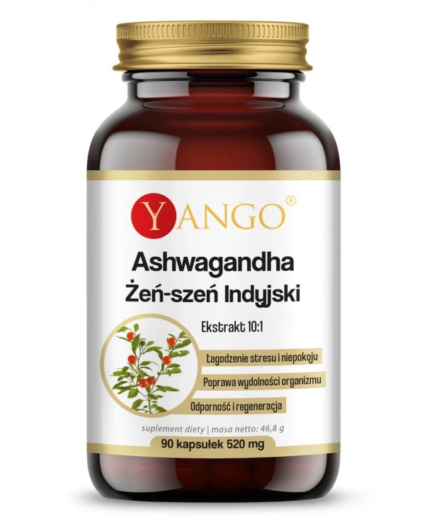 Ashwagandha - ekstrakt 10:1 - zdrowe serce i głowa - 90 kaps.-Yango.jpg
